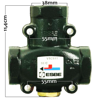 Термостатический смесительный клапан ESBE VTC511 DN32, KVS 14 (temp 50°С)