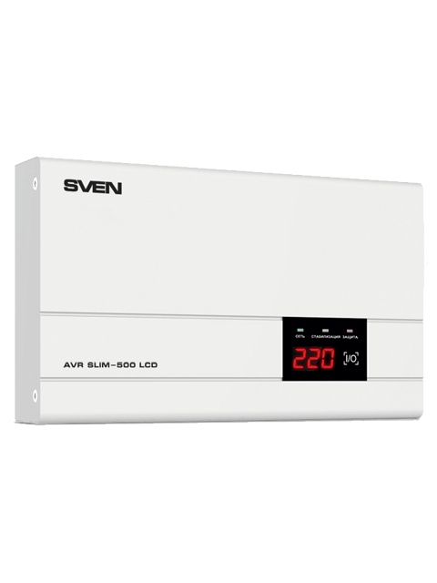 Стабилизатор напряжения Sven AVR Slim 500 LCD