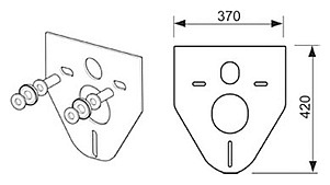 Система инсталляции для унитазов Tece TECEprofil 9300000 + кнопка + прокладка + крепеж