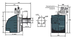 Газовая горелка De Dietrich G 100 S (16-52 кВт)