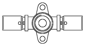 Водорозетка Oventrop Cofit P 16xRp1/2"x16 удлиненная, проходная