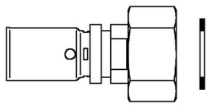 Переходник Oventrop Cofit P 40хG1 1/2" с накидной гайкой