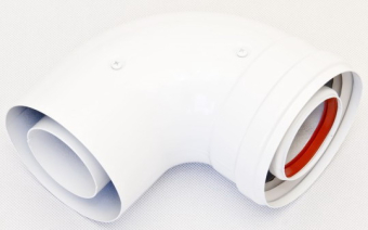 Коаксиальное колено Ariston 90 60/100 арт 3318003