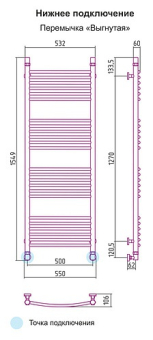 Полотенцесушитель водяной Сунержа Богема 00-0101-1550 150x50