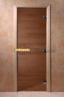 Дверь для сауны DOORWOOD Бронза 7x20