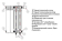 Радиатор биметаллический Rifar Monolit Ventil 350 6 секций правое подключение