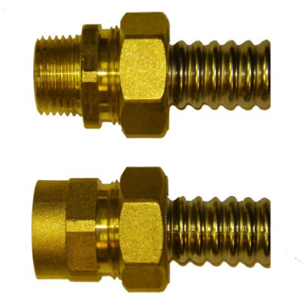 Фитинги и комлектующие для трубы гофрированной М, нерж. сталь