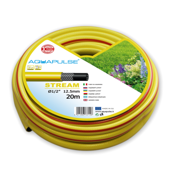 STREAM / Шланг армированный 3-х слойный 3/4" (19мм), желтый, Aquapulse (FITT)