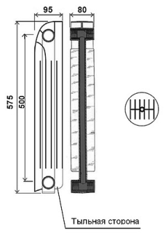 Радиатор биметаллический Global Style plus 500 6 секций