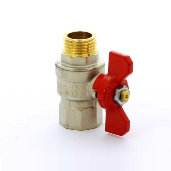 Кран шаровый ник. SCIROCCO HB 1/4" бабочка, TIEMME