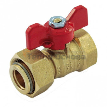 Кран шаровый с накидной гайкой ВВ 3/4" бабочка, TIEMME