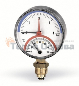 Термоманометр WATTS R828 (РАДИАЛЬНЫЙ)