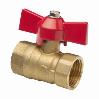 Кран шаровый FF 3/4" гайка-гайка, ручка бабочка, AQualink