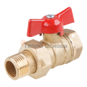 Кран шаровый с АМЕРИКАНКОЙ DN 25 PN 1.6 МПа 11б27n9 (вод), Цветлит