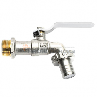 Кран шаровый  водоразборный с латунным штуцером 3/4" PROFACTOR