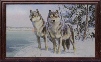 Картина "Волки" 60х100