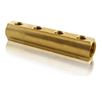 Планка коллекторная латунная 1"х 1/2 4 выхода, ProFactor