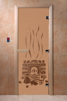 Двери DoorWood с рис «Банька» (бронза)