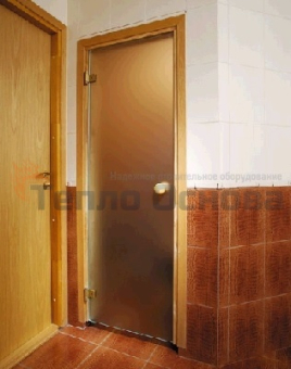 Дверь для сауны А-Стекло Andres Матовая бронза 8x19