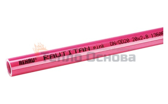 Труба из сшитого полиэтилена Rehau Rautitan pink 20x2,8 (штанга: 6 м)